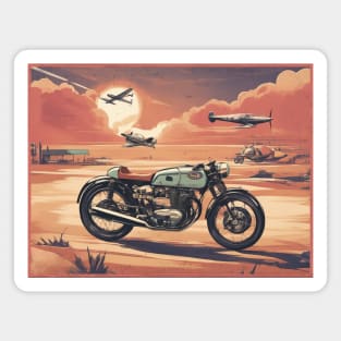 Vintage Cafe racer 50s vibe motorcycle Magnet